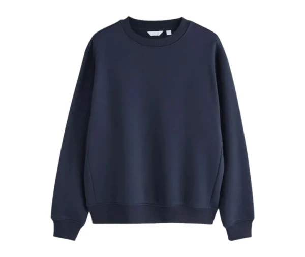 Men’s Cotton Crew Sweatshirt (Navy Blue)