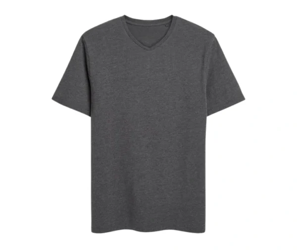 Men’s Regular Fit V-Neck T-Shirt (Charcoal)
