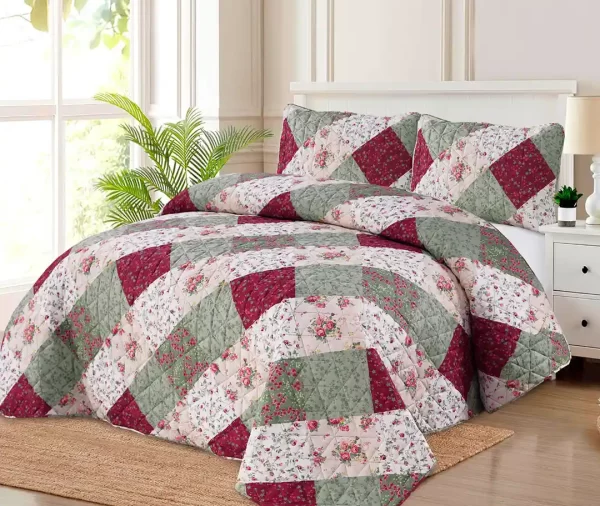 7 Pcs Printed Rustic Farmhouse Style Comforter Set