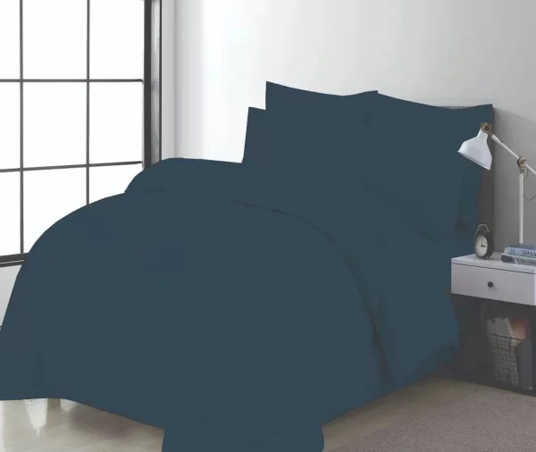 Navy Blue Plain Comforter Set