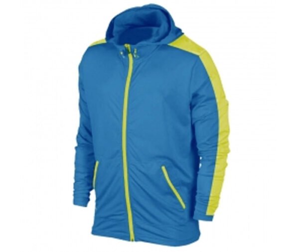 Cobalt Blue and Yellow Designer Hoodie