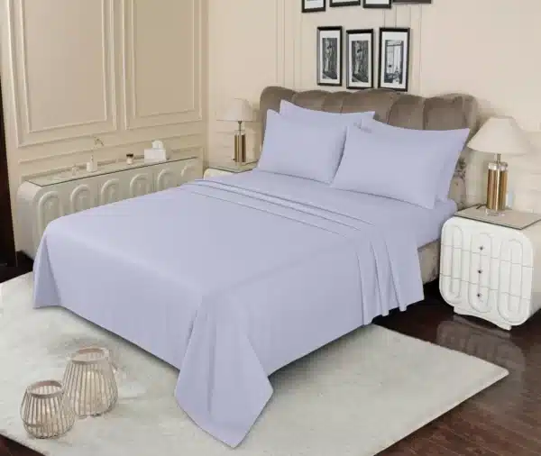 Light Purple Plain Bedsheet Set
