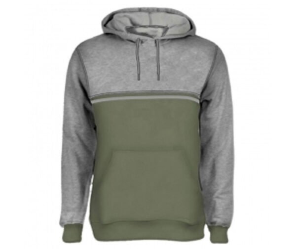 Grey and pastel Green Designer Hoodie