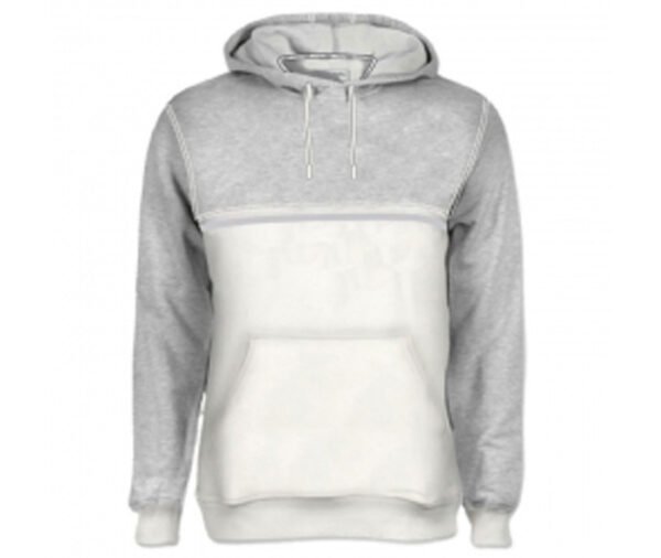 Soft Grey and White Designer Hoodie