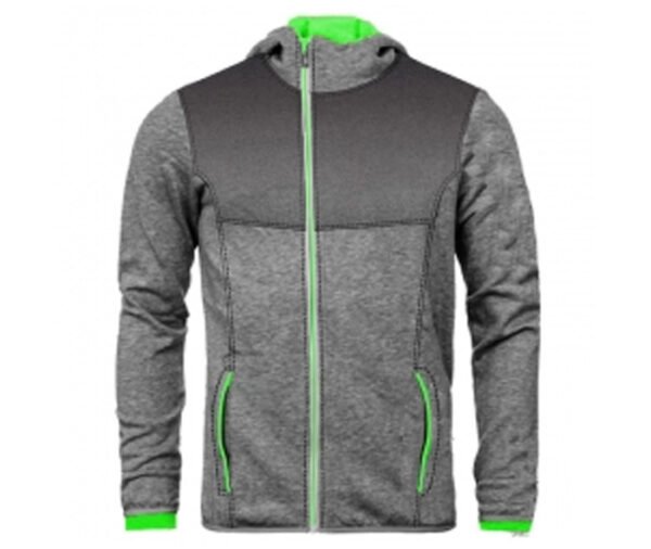Steel Grey and Neon Designer Hoodie