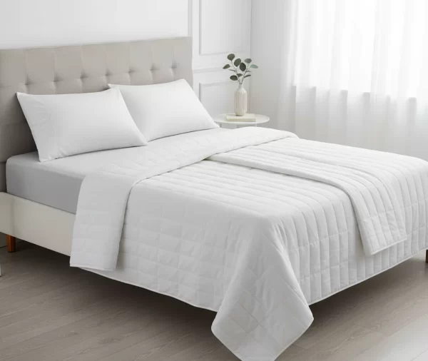Clean Look Plain Quilt Bedding Set