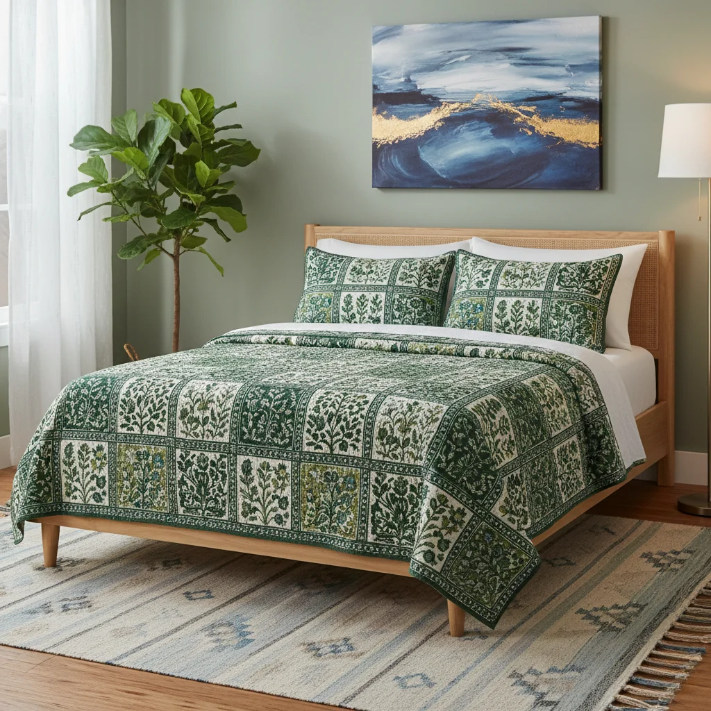 Classic Block Printed Quilt Design