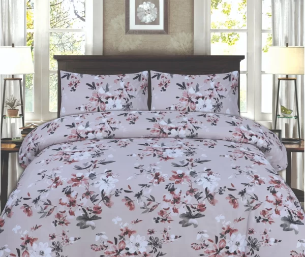 Pink Floral Printed Duvet