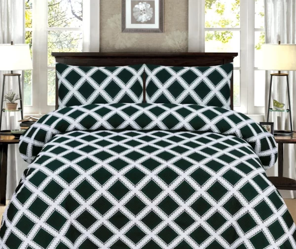 Green Lattice Printed Duvet