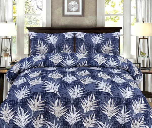 Indigo Leaf Printed Duvet