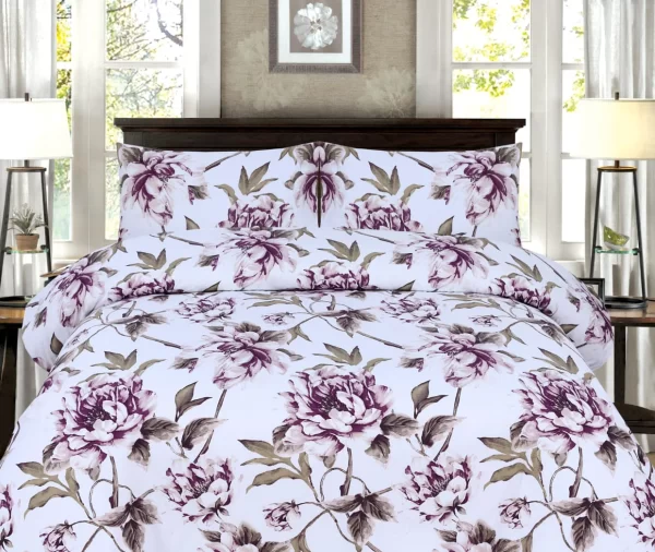 Plum Peony Printed Duvet