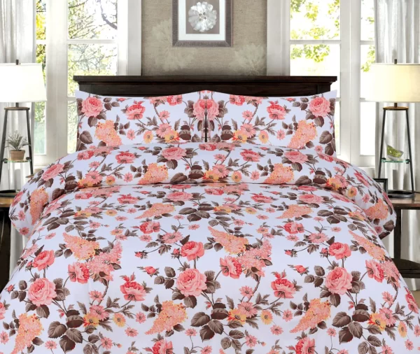 Peach Rose Printed Duvet