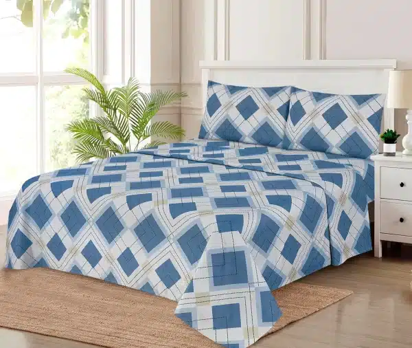 Diamond Pattern Fitted Bedsheet