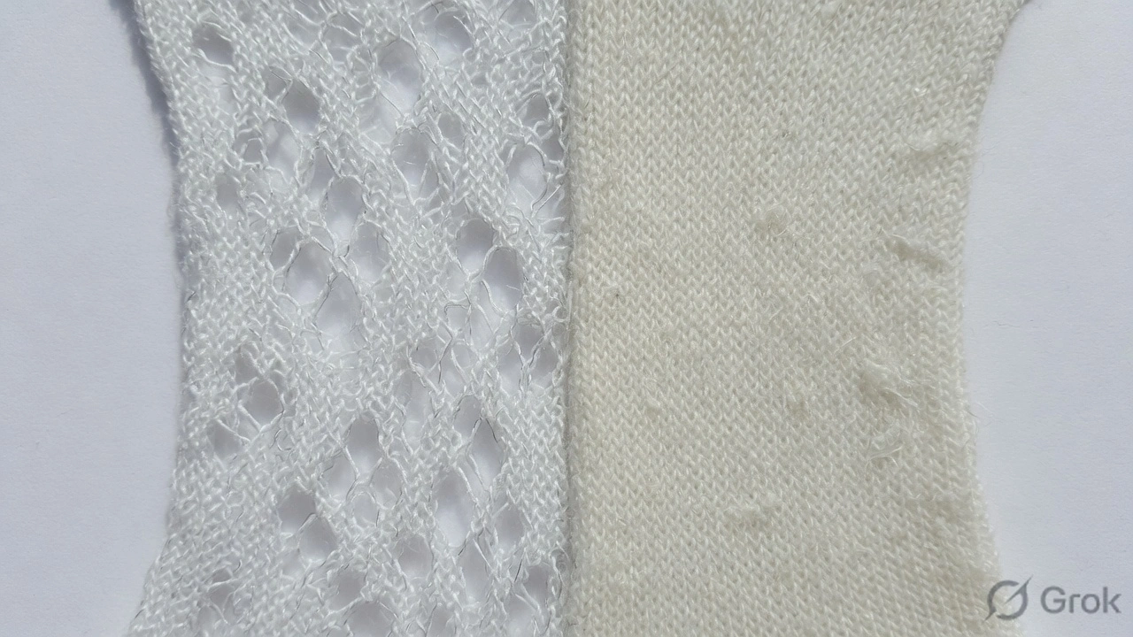 Macro comparison of bamboo sock fiber cross-section showing hollow channel structure alongside cotton fiber showing solid absorbent structure