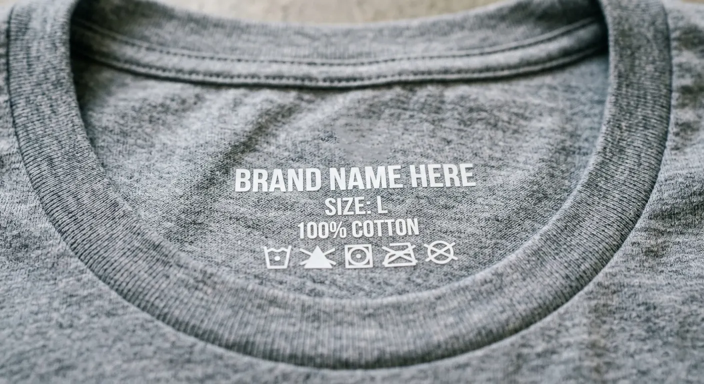 Heat transfer labels on private label activewear — seamless no-scratch finish, Hilton Enterprises