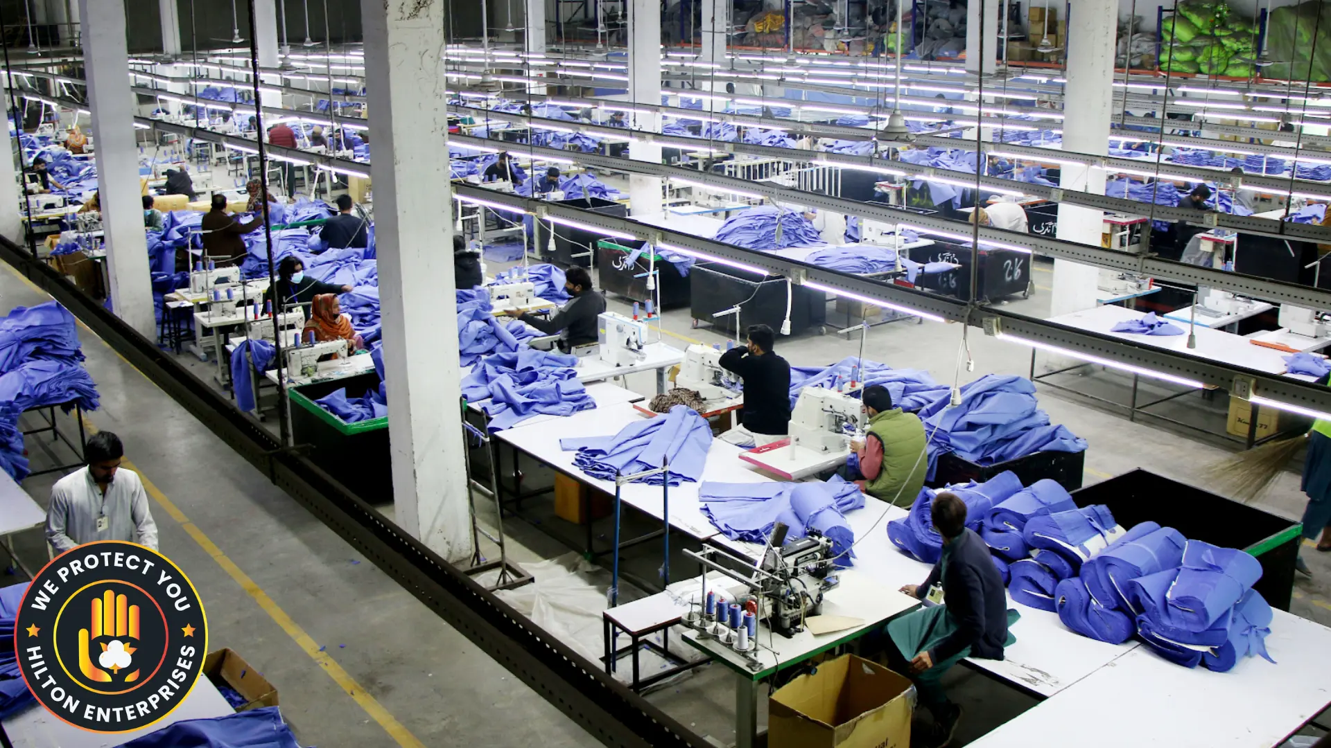 Pakistan clothing manufacturers production facility with modern textile machinery